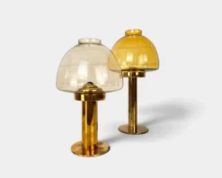 Paire de photophores en laiton Hans-Agne Jakobsson L102/32, Suède, 1970