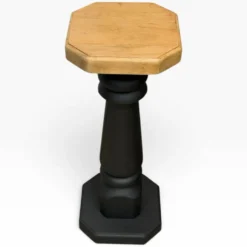 Paire de piédestaux/colonnes vintage 1970 chêne massif