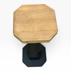 Paire de piédestaux/colonnes vintage 1970 chêne massif