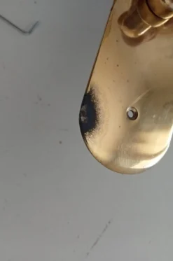 Paire de poignées de porte béquilles en laiton massif