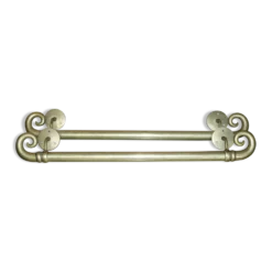 Paire de poignées de porte en laiton victorien antique, très grandes