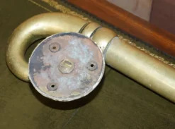 Paire de poignées de porte en laiton victorien antique, très grandes