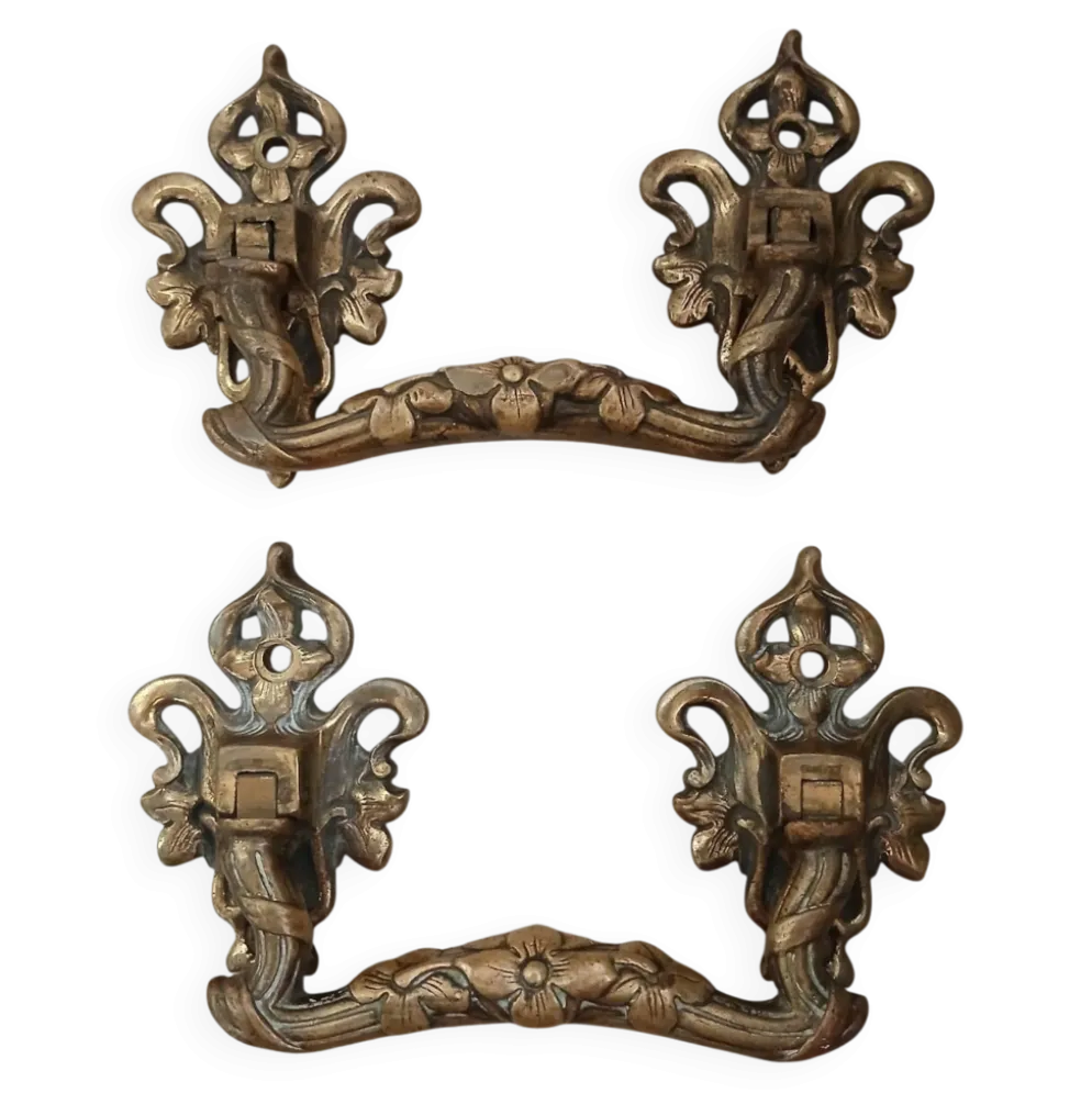Paire de poignées en bronze L.Pinet