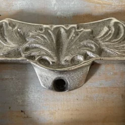 Paire de poignées tombantes métal argenté style art déco