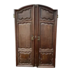 paire de porte d armoire ancienne en chene