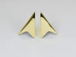 Paire de porte-livres en laiton minimalistes en forme de fusée Carl Auböck #3846, Vienne, Autriche