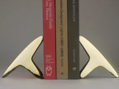 Paire de porte-livres en laiton minimaliste de Carl Auböck, milieu du siècle #3847, Vienne, Autriche