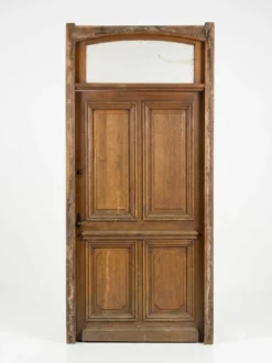 Paire de portes d'entrée en chêne massif, XIXe