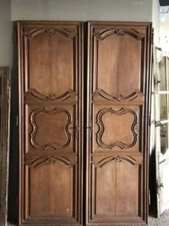 Paire de portes de placard - Chêne, époque fin XVIIIème