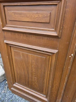 Paire de portes de séparation Art nouveau en verre gravé