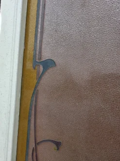 Paire de portes de séparation Art nouveau à verre émaillé