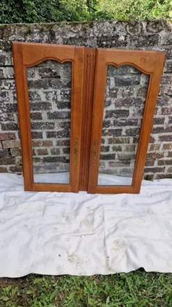 Paire de portes vitrées chene