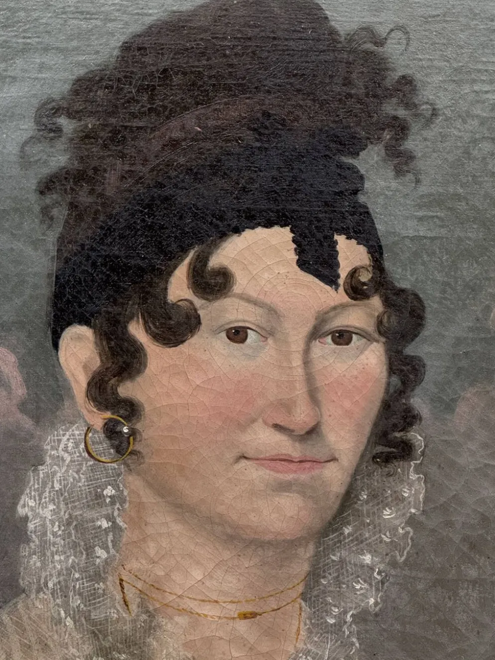 Paire de portraits style shabby chic