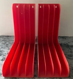 Paire de range vinyles Boa Inter Holland années 70