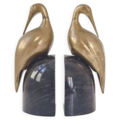 Paire de serre-livres aigrettes 1970