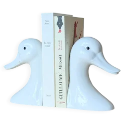Paire de serre-livres canards vintage