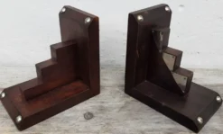 Paire de serre-livres en bois (art-déco)