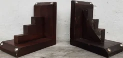 Paire de serre-livres en bois (art-déco)