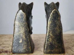 Paire de serre-livres en bronze – Chevaux Art déco
