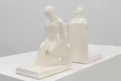 Paire de serre-livres en céramique par Godofridus Boonekamp pour Plateelbakkerij Schoonhoven.