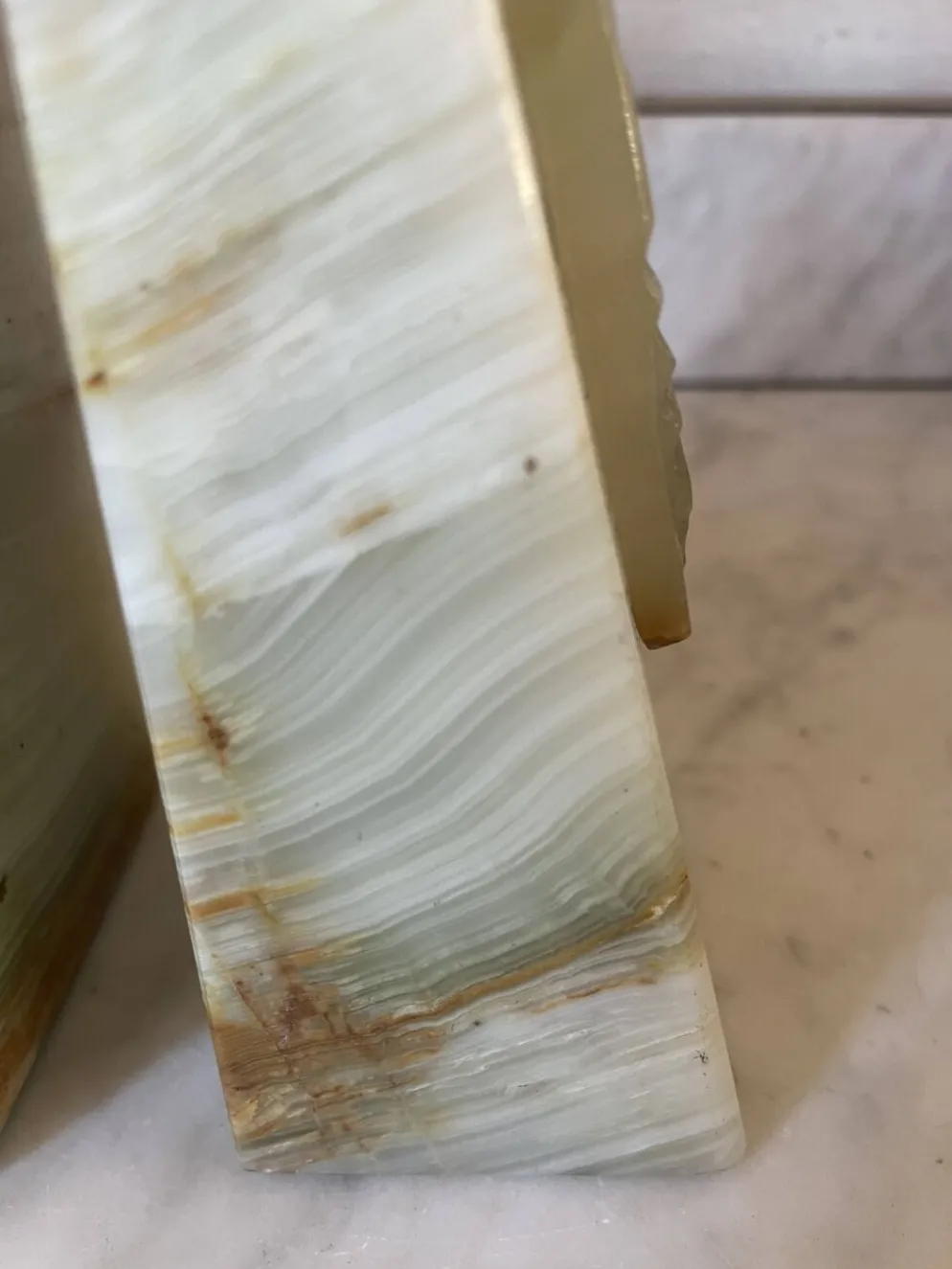 paire de serre-livres en onyx Art déco