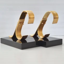 Paire de serre-livres Gold Starry vintage 1960