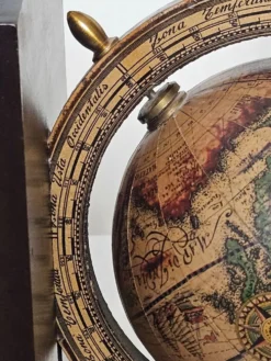 Paire de serre-livres mappemonde Italie vintage