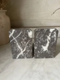 Paire de serre-livres marbre et onyx Art déco