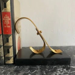 Paire de serre livres modernistes Gold Starry