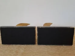 Paire de serre-livres oiseaux dorés sur marbre veiné – Mid-Century vintage