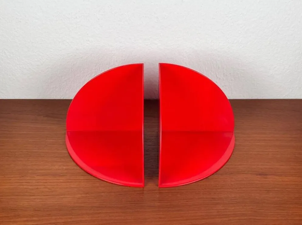 Paire de serre-livres Space Age modèle 4909 par Giotto Stoppino pour Kartell, Italie 1960