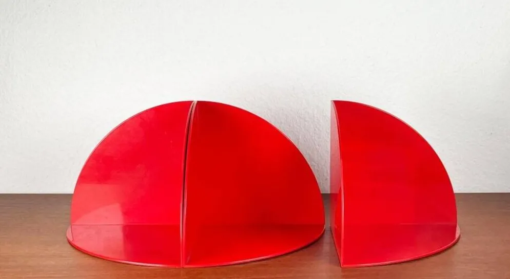 Paire de serre-livres Space Age modèle 4909 par Giotto Stoppino pour Kartell, Italie 1960