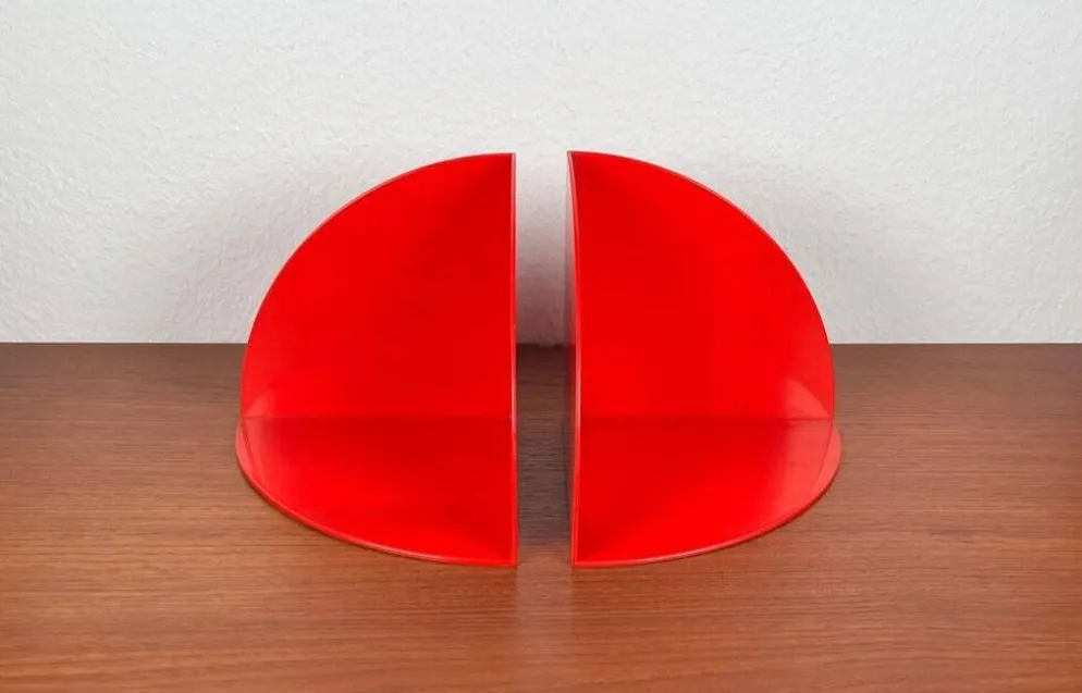 Paire de serre-livres Space Age modèle 4909 par Giotto Stoppino pour Kartell, Italie 1960