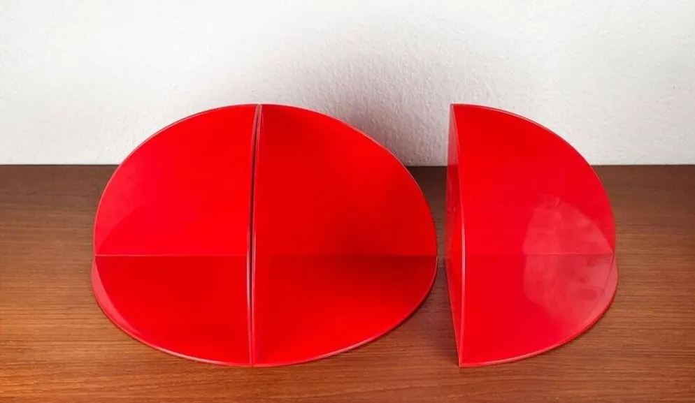 Paire de serre-livres Space Age modèle 4909 par Giotto Stoppino pour Kartell, Italie 1960