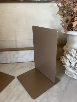 Paire de serre-livres vintage en métal