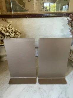 Paire de serre-livres vintage en métal