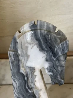 Paire de serre livre tête de cheval en marbre vintage