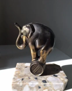 Paire de serres livres art déco éléphants Franjou