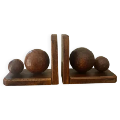 Paire de serres-livres boules