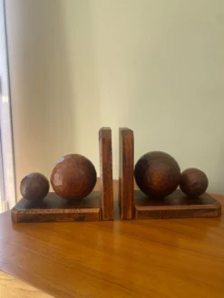 Paire de serres-livres boules