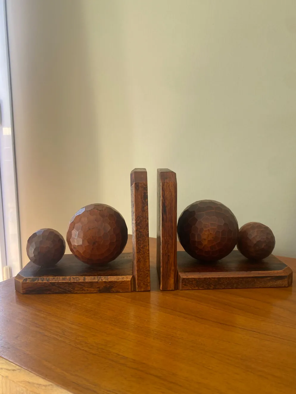 Paire de serres-livres boules