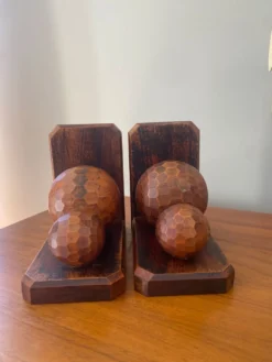 Paire de serres-livres boules