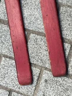 Paire de skis vintage en bois L=170cm