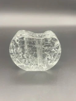 Paire de soliflores en verre glacé, Allemagne, années 1970