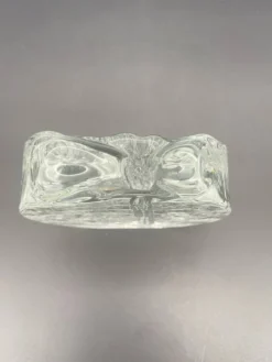 Paire de soliflores en verre glacé, Allemagne, années 1970