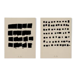Paire d’estampes giclées ensemble d’art mural abstrait de deux, 50x70cm