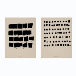Paire d’estampes giclées ensemble d’art mural abstrait de deux, 50x70cm
