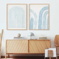 Paire d’estampes, 50x70cm