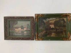 Paire de tableaux anciens