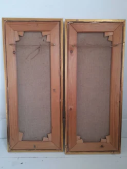 Paire de tableaux floraux danois signés Allan Karms